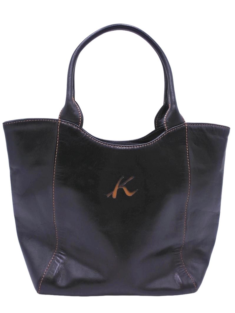 Kitamura キタムラ レザー ミニポーチ付き トート バッグ 黒