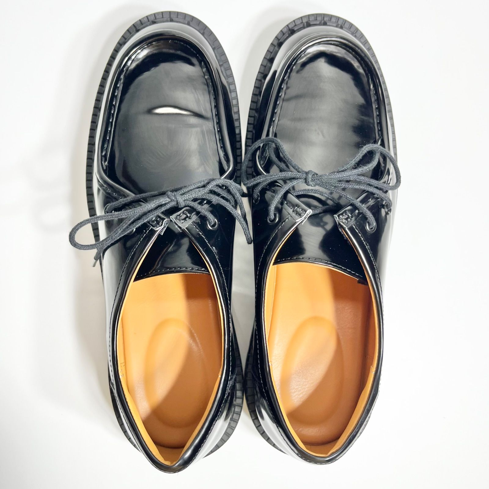 美品】UNIQLO : C ユニクロC チロリアン レースアップシューズ 黒 27cm