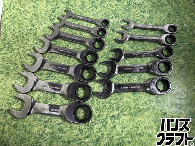 ▽【中古】スナップオン コンビラチェットレンチ 12本セット OXKRMシリーズ 8 9 10 11 12 13 14 15 16 17 18 19mm 工具 Snap-on