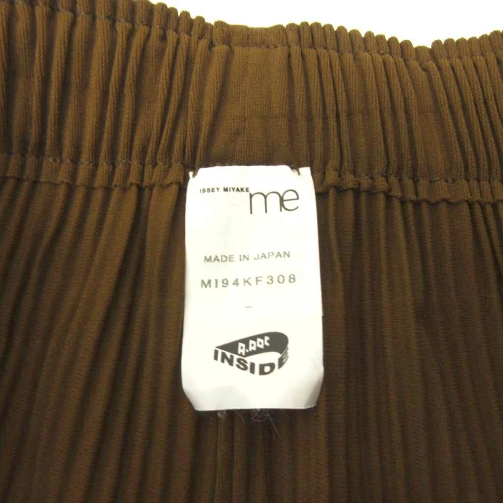 ISSEY MIYAKE me プリーツ ガウチョパンツ ブラウン Mサイズ イッセイミヤケ ミーISSEY MIYAKE me ファインニットプリーツガウチョ
