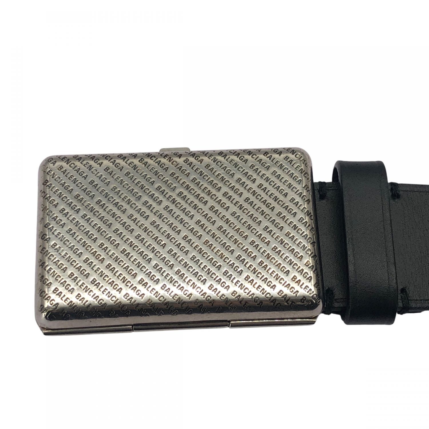【中古】 BALENCIAGA バレンシアガ ポケットバックル 581417 ベルト 80 メンズ ブラック 黒 レザー 全長 約100cm 23003751MY 中古】 BALENCIAGA バレンシアガ ポケットバックル 581417 ベルト 80
