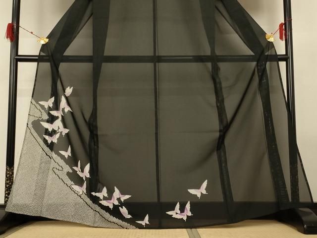 平和屋着物＊夏物　小紋　絽　舞蝶文　洗える着物　AABE1352jd 平和屋着物＊夏物 訪問着 絽 舞蝶文 洗える着物 AABH3197jd - メルカリ