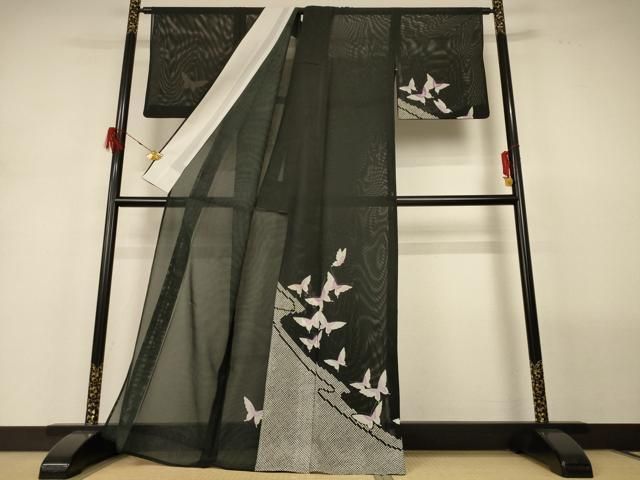 平和屋着物＊夏物　訪問着　絽　舞蝶文　洗える着物　AABH3197jd 平和屋着物＊夏物 訪問着 絽 舞蝶文 洗える着物 AABH3197jd - メルカリ