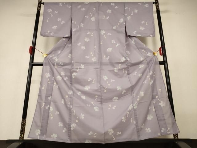 平和屋着物＊夏物　小紋　絽　舞桜文　風鈴　洗える着物　未使用　AABH3204jd 平和屋着物＊夏物 小紋 絽 舞桜文 風鈴 洗える着物 未使用 AABH3204jd
