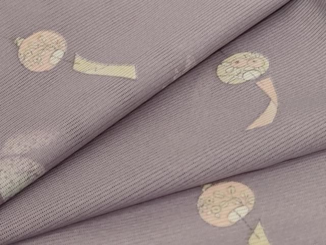 平和屋着物＊夏物　小紋　絽　舞桜文　風鈴　洗える着物　未使用　AABH3204jd 平和屋着物＊夏物 小紋 絽 舞桜文 風鈴 洗える着物 未使用 AABH3204jd