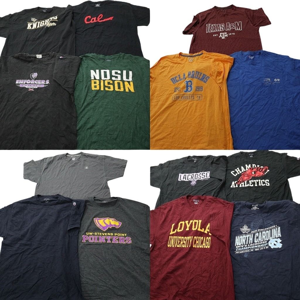 ◆古着まとめ売り・卸■デザインスウェット14枚セット★L・XL～ 古着卸 まとめ売り チャンピオン Tシャツ 14枚セット ( メンズ L/XL