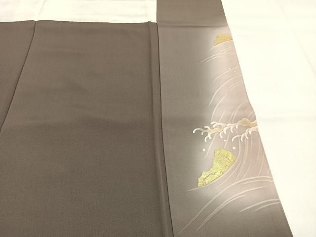 平和屋着物○豪華色留袖 友禅 立波文 暈し染め 金糸 金彩 正絹 逸品