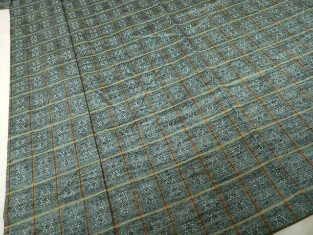 平和屋着物○花織 紬 格子 正絹 逸品 AABH4211ck - メルカリ