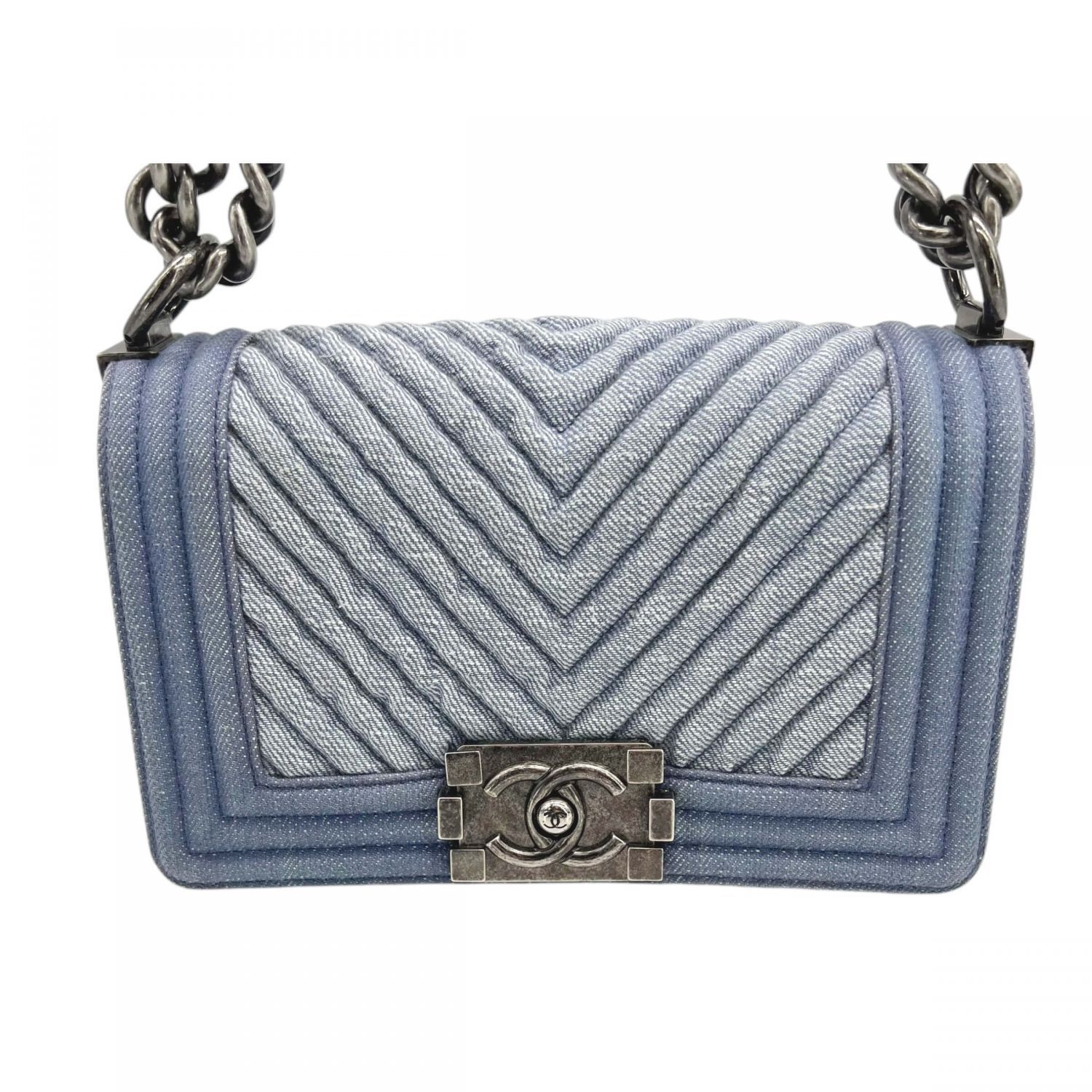 【中古】 CHANEL シャネル ボーイシャネル20 チェーンショルダーバッグ 20番台 デニム×レザー ブルー ヴィンテージ シルバー金具 25004499 SA 中古】 CHANEL シャネル ボーイシャネル20 チェーンショルダーバッグ