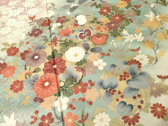 平和屋着物○豪華振袖 作家物 花丸文 暈し染め 金彩 正絹 逸品