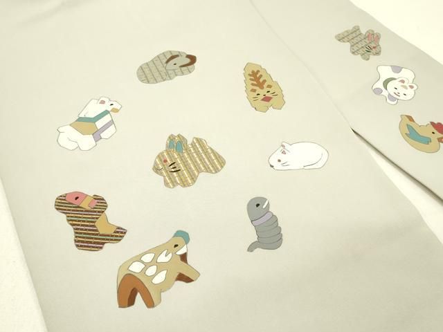 平和屋着物○塩瀬 九寸名古屋帯 干支 金彩 正絹 逸品 DABE1006op