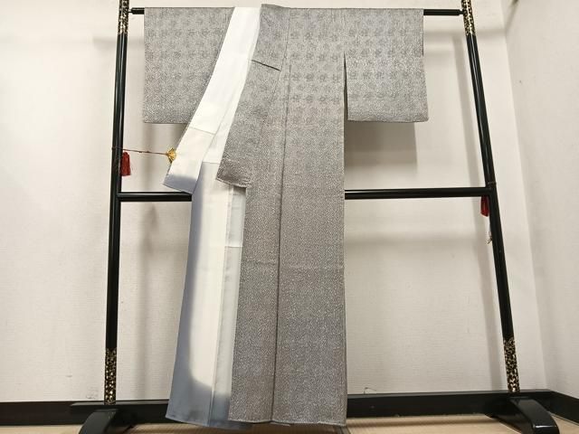 平和屋着物●名門　藤娘きぬたや・杢目絞り　小紋　正絹　逸品　AABH4081ph 平和屋着物○名門 藤娘きぬたや・杢目絞り 小紋 正絹 逸品 AABH4081ph