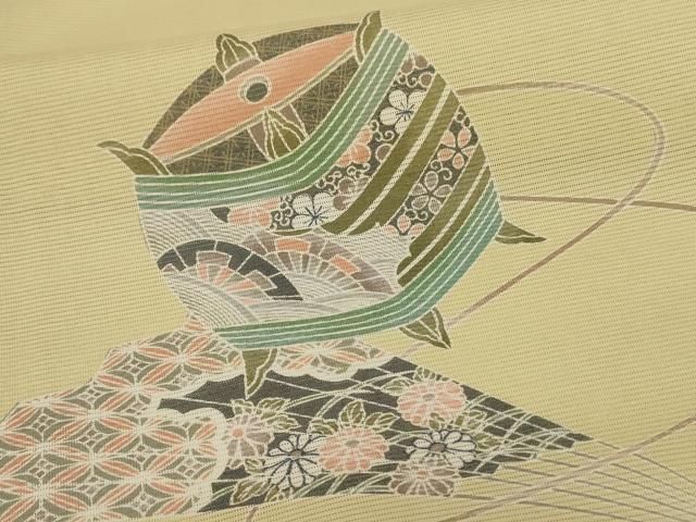 平和屋着物＊夏物　訪問着　絽　糸巻文　洗える着物　AABH3909jd 平和屋着物＊夏物 訪問着 絽 糸巻文 洗える着物 AABH3909jd - メルカリ