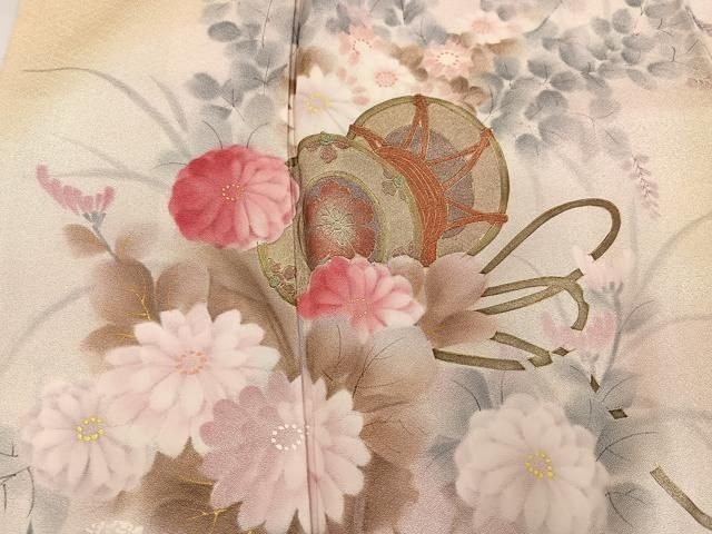 平和屋着物●訪問着　花鼓文　暈し染め　金彩　正絹　逸品　未使用　AABH6870ph 平和屋着物○訪問着 花鼓文 暈し染め 金彩 正絹 逸品 未使用