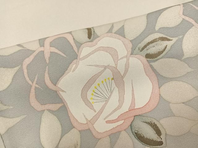 平和屋着物●訪問着　ろうけつ染め　草花文　暈し染め　正絹　逸品　AABH6873ph 平和屋着物○訪問着 ろうけつ染め 草花文 暈し染め 正絹 逸品 AABH6873ph