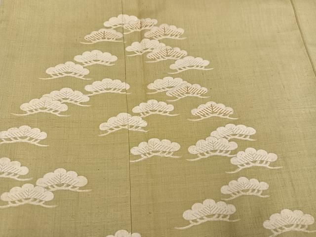 平和屋着物●訪問着　紬地　刺繍　松　金糸　正絹　逸品　AABH6878ph 平和屋着物○訪問着 紬地 刺繍 松 金糸 正絹 逸品 AABH6878ph - メルカリ