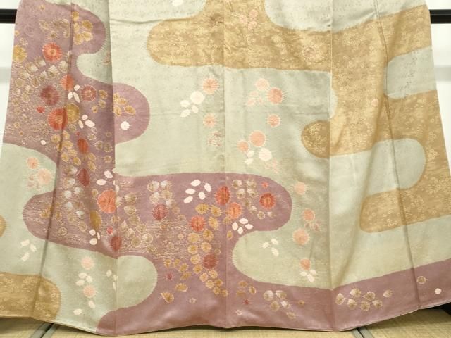 平和屋着物●訪問着　絞り　流水辻が花　金彩　正絹　逸品　DABD9308ud 平和屋着物○訪問着 絞り 流水辻が花 金彩 正絹 逸品 DABD9308ud