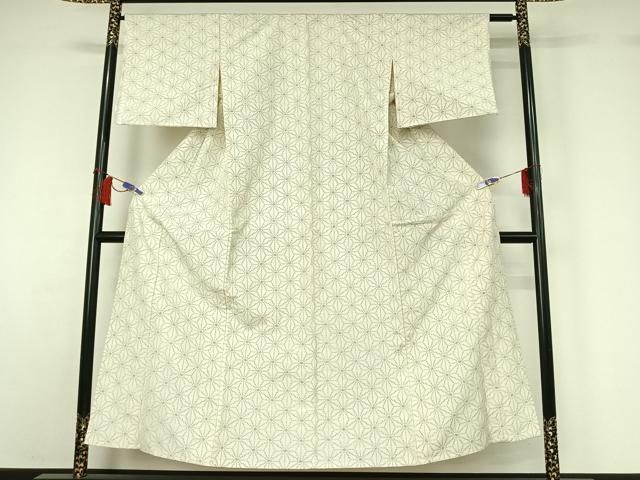 平和屋着物▽上質な紬　単衣　麻の葉文様　正絹　逸品　AABH5699jh 平和屋着物▽上質な紬 単衣 麻の葉文様 正絹 逸品 AABH5699jh - メルカリ