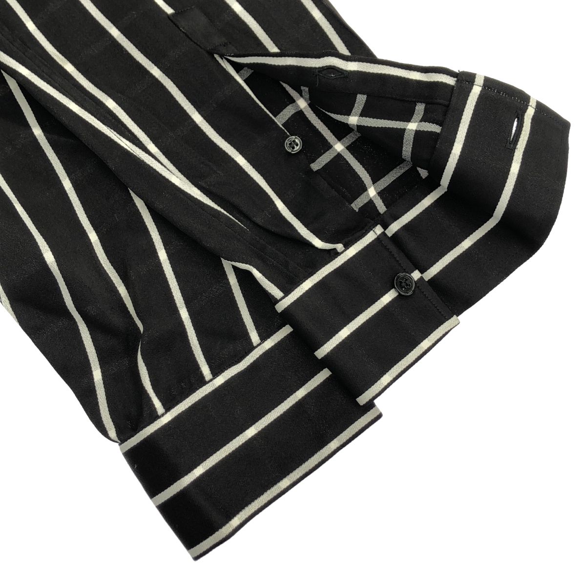 ハイダーアッカーマン　シャツ　ホワイト HAIDER ACKERMANN ハイダーアッカーマン 18SS レーヨンストライプ