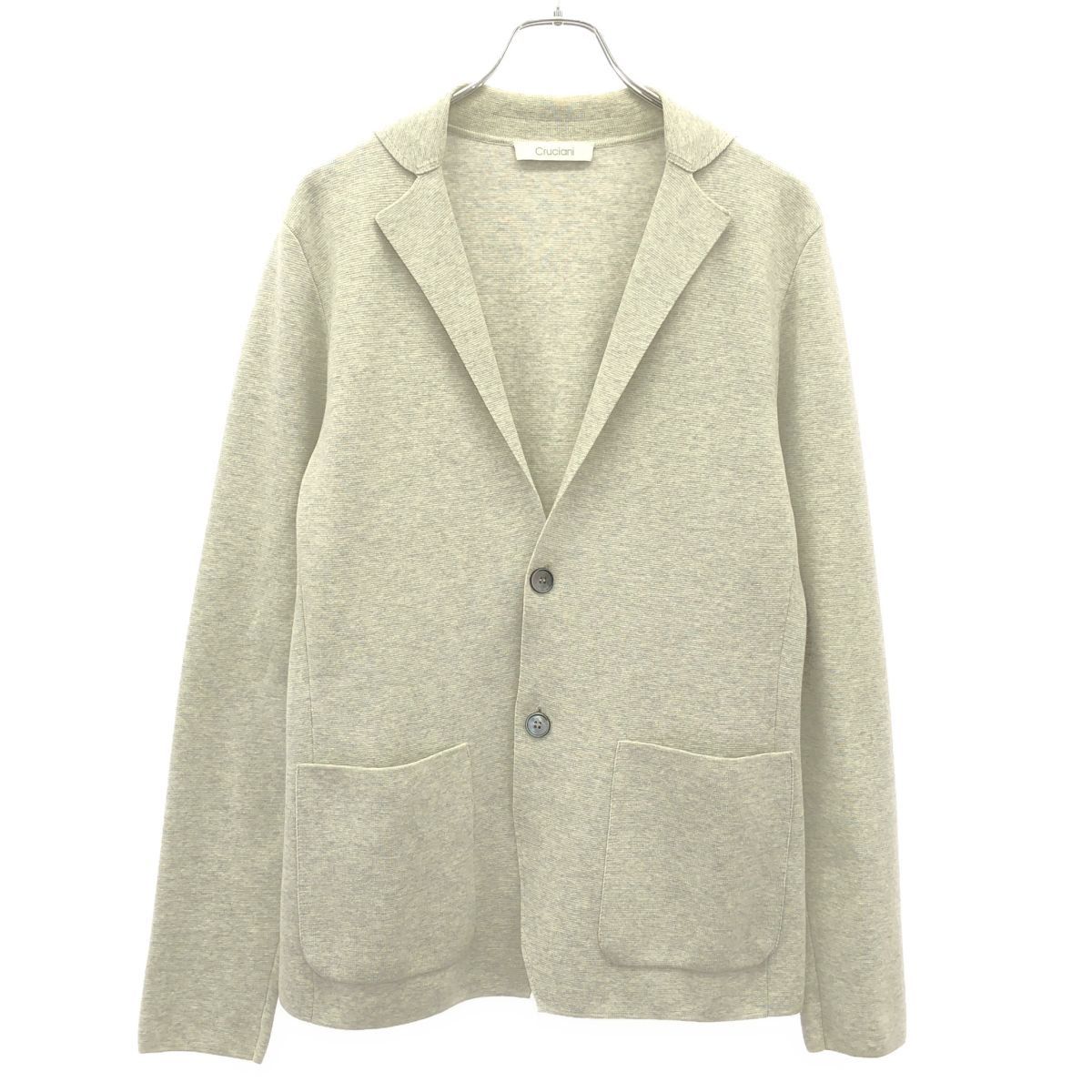 cruciani クルチアーニ コットンミラノリブ2Bニットジャケット JU1150 