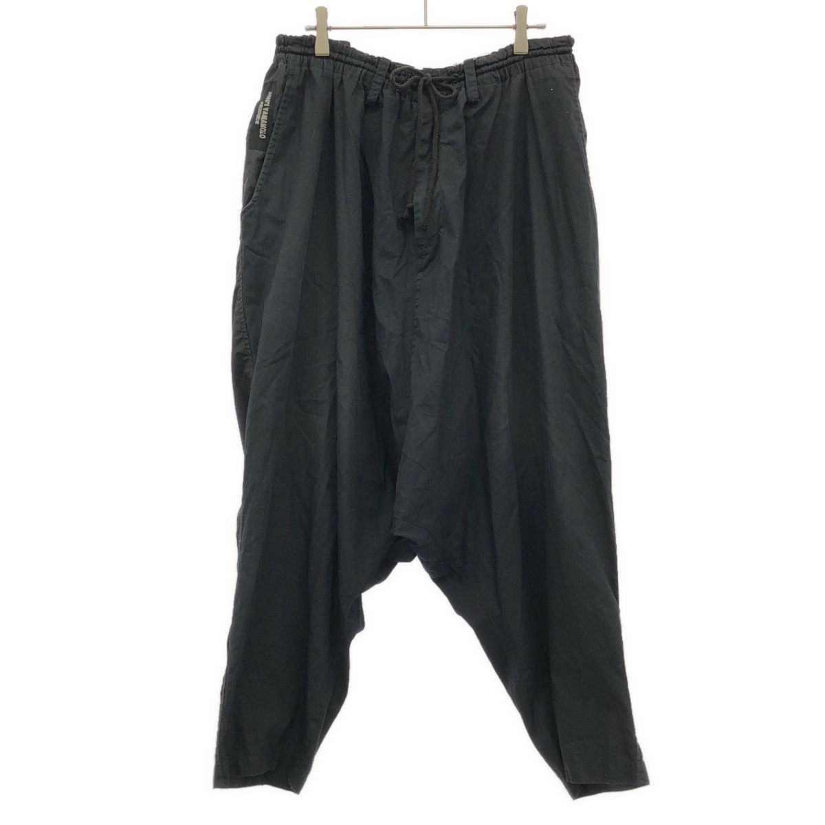 ヨウジヤマモトプールオム 17ss サルエルパンツ　切り替えデザイン　ブラック Yohji Yamamoto POUR HOMME ヨウジヤマモト プールオム 17SS 異素材
