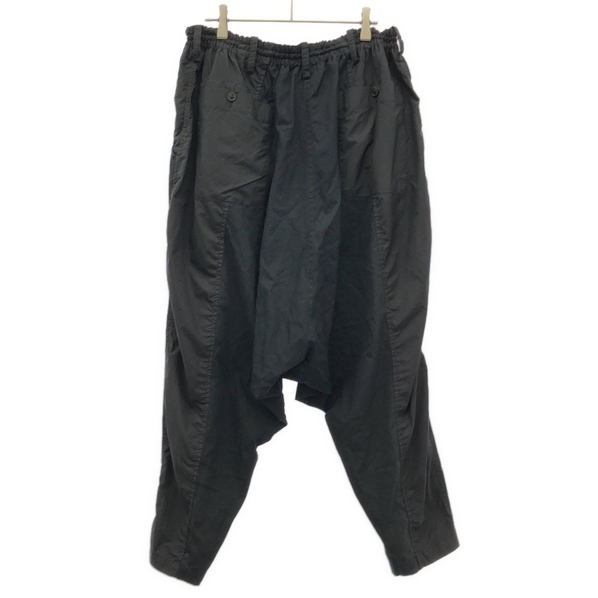 17ss ヨウジヤマモトプールオム サルエル パンツ ブラック Yohji Yamamoto POUR HOMME ヨウジヤマモト プールオム 17SS 異素材
