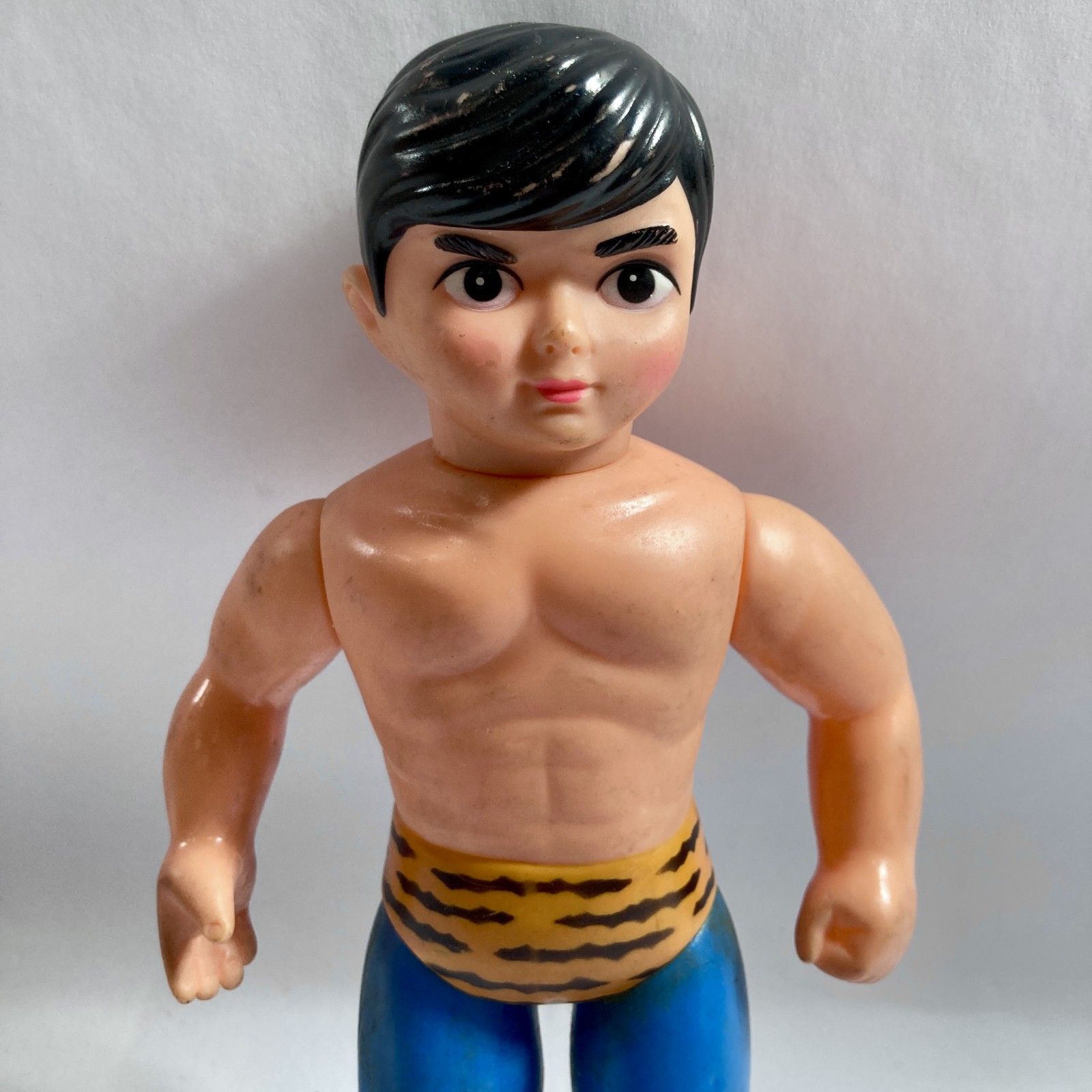 タイガーマスク ソフビ人形 当時物 昭和レトロ 辻なおき 全長約25 現状 