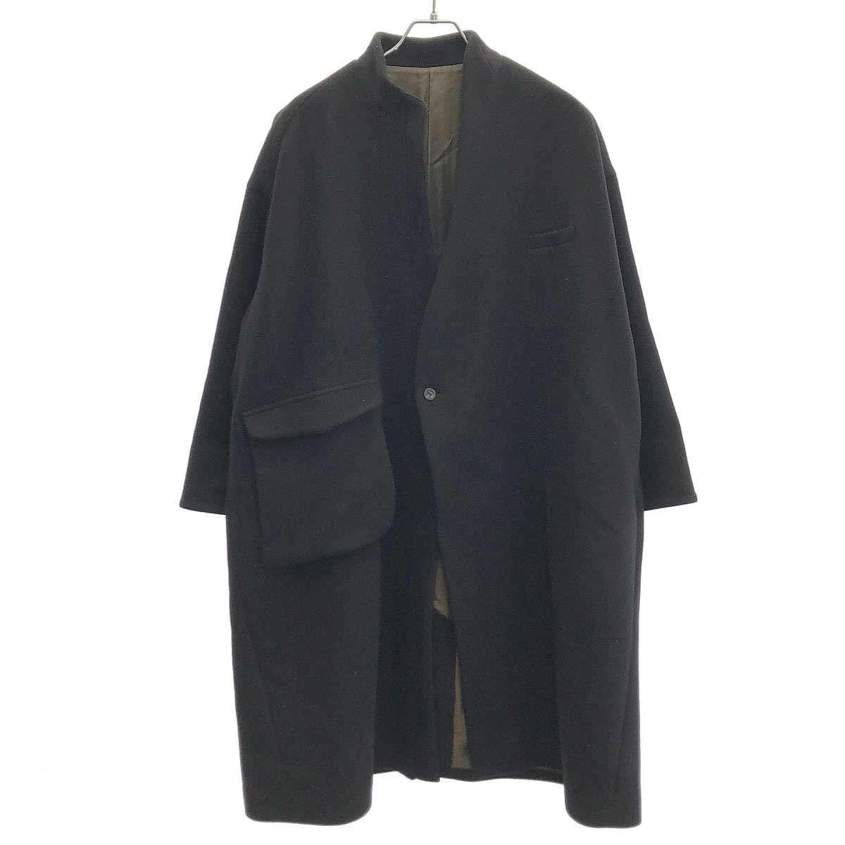 b*e様 Ka na ta カナタ Unmilitary coat 黒 ka na ta カナタ 2020 coat ノーカラーウールコート ブラック F - メルカリ