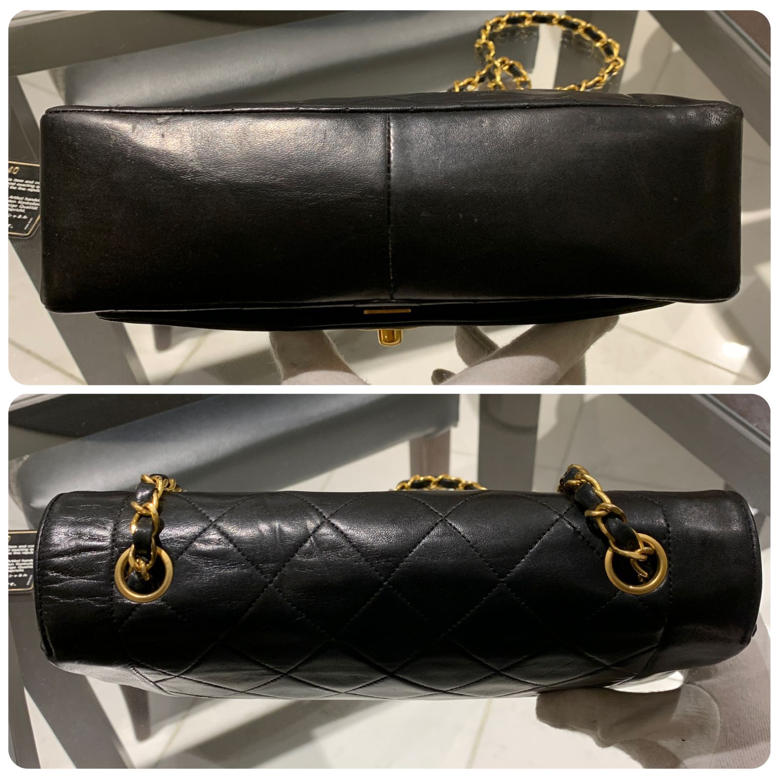 ◎本物 美品 CHANEL ダイアナ ターンロック マトラッセ ラムスキン 