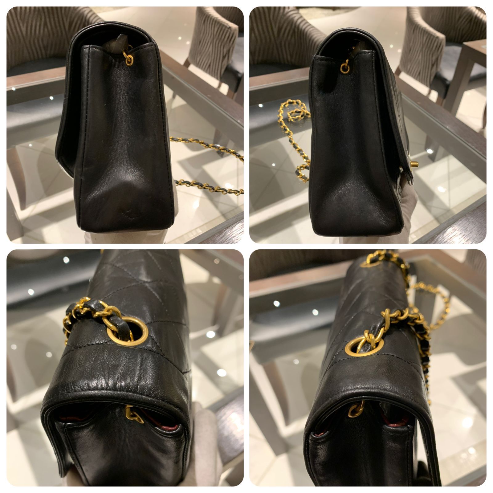 ◎本物 美品 CHANEL ダイアナ ターンロック マトラッセ ラムスキン