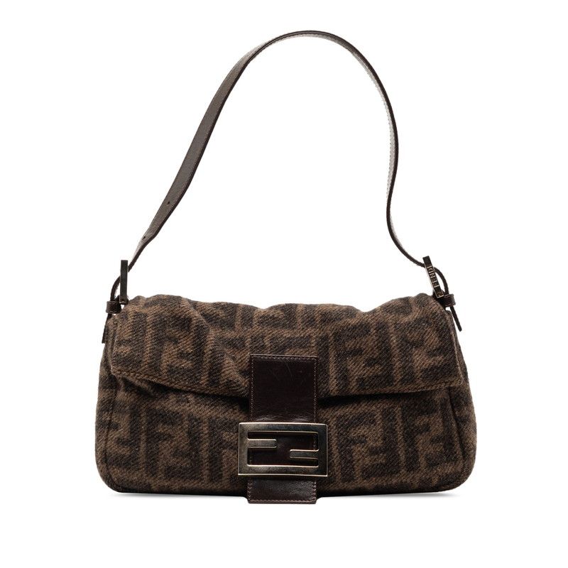 【FENDI/フェンディ】 マンマバケット ハンドバッグ キャンバス/レザー ズッカ柄/ブラウン レディース【中古】【真子質店】【GD】【MiTMo】 FENDI/フェンディ】 マンマバケット ハンドバッグ キャンバス/レザー