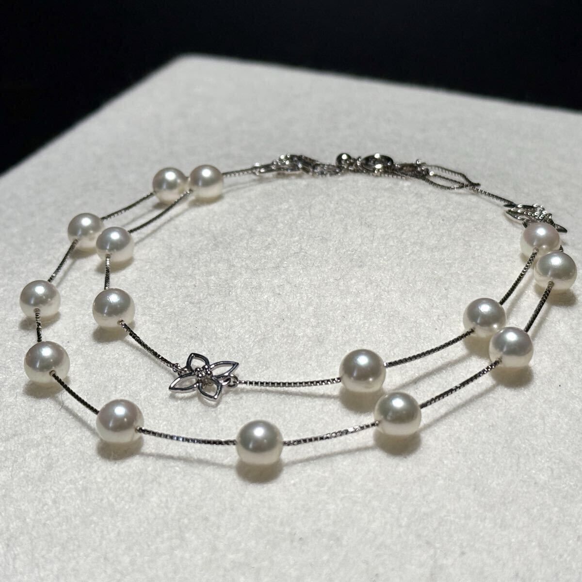 □美品□ TASAKI タサキ 本真珠 アコヤ真珠 パール 約5mm SV925 