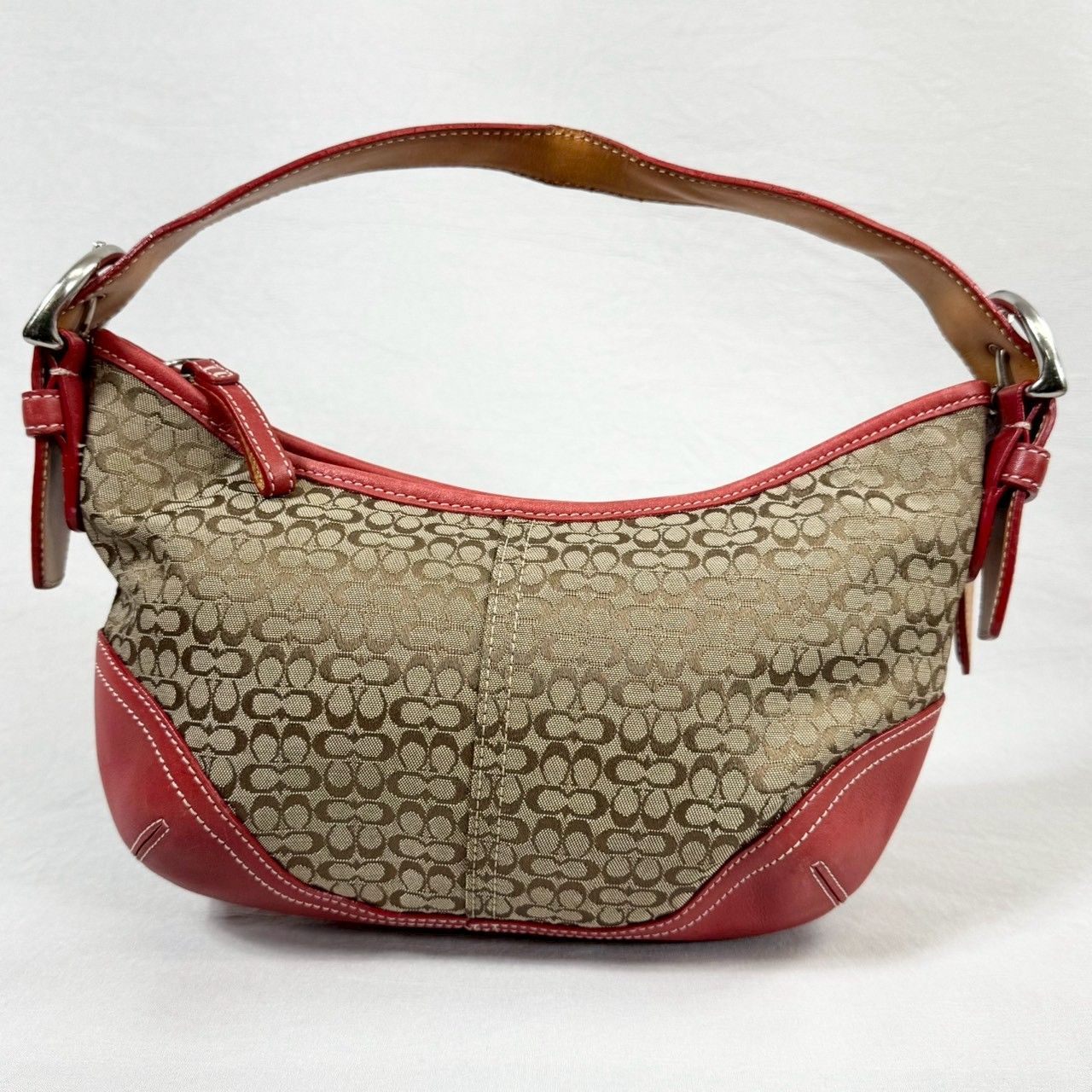 美品】COACH コーチ 6351 キャンバス シグネチャー ワンショルダー 