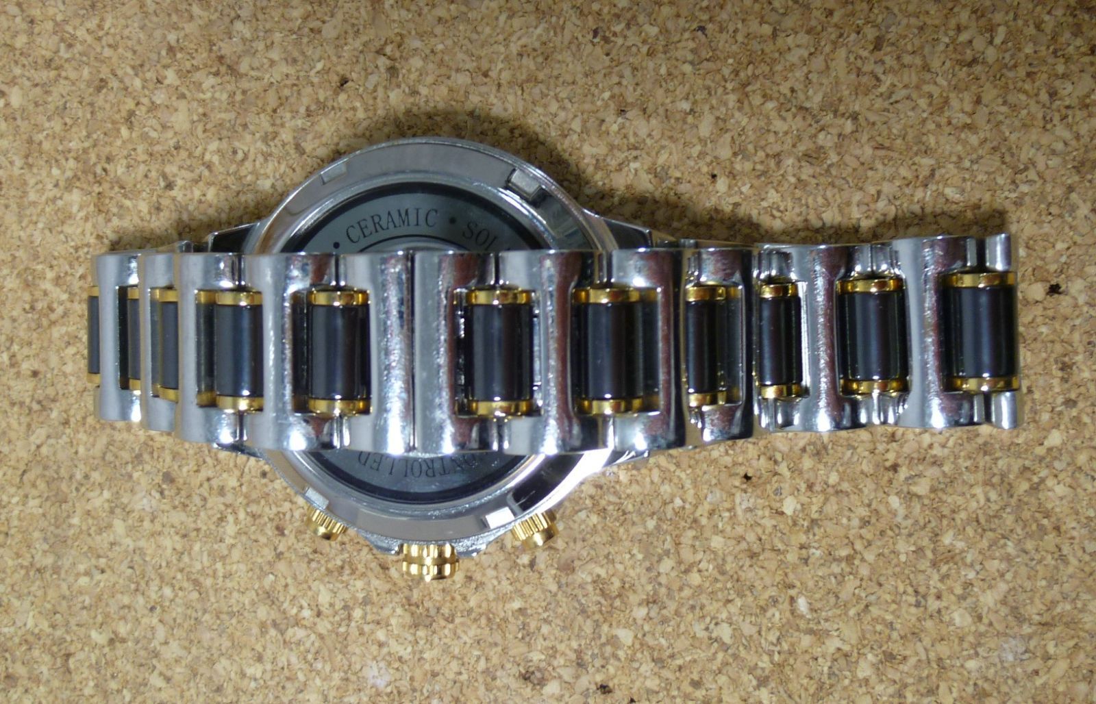 不動品 ジャンク品 J.HARRISON ソーラー電波セラミック腕時計 JH-024L 