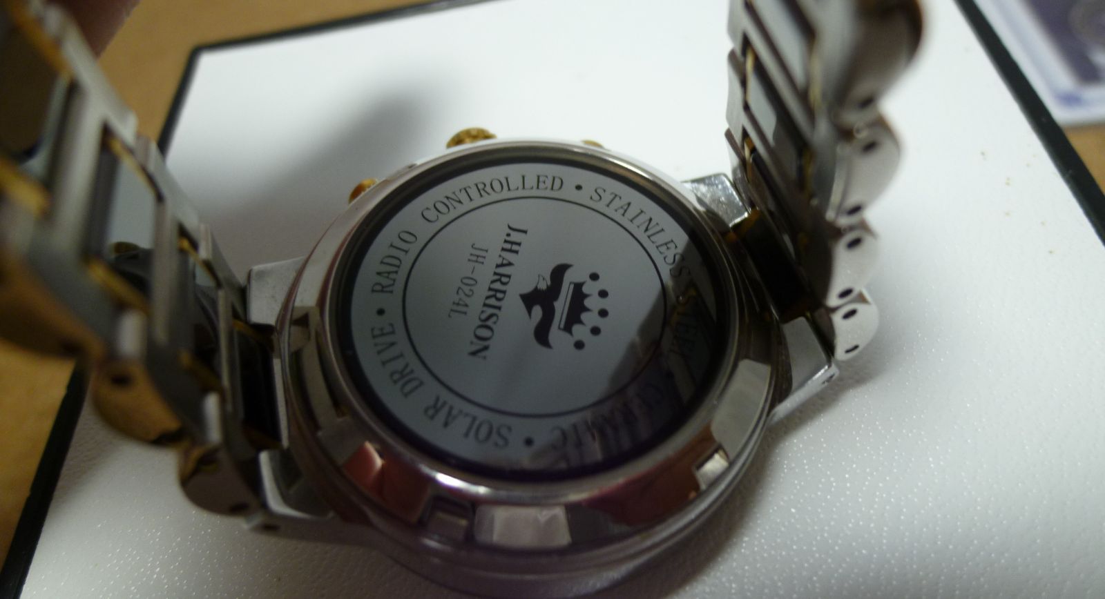 不動品 ジャンク品 J.HARRISON ソーラー電波セラミック腕時計 JH-024L 