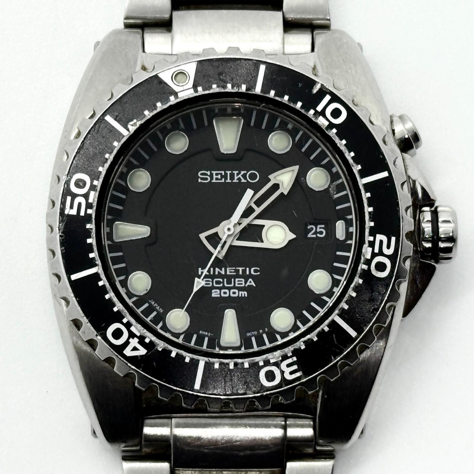 SEIKO セイコー KINETIC キネティック スキューバ 200m 5M62-0BL0