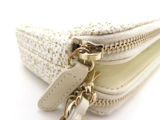 CHANEL シャネル ドーヴィルチェーンウォレット A81978 ショルダーバッグ
 ファブリック ベージュ レディース【中古】【473】 楽天市場】CHANEL シャネル ドーヴィルライン チェーンウォレット 長