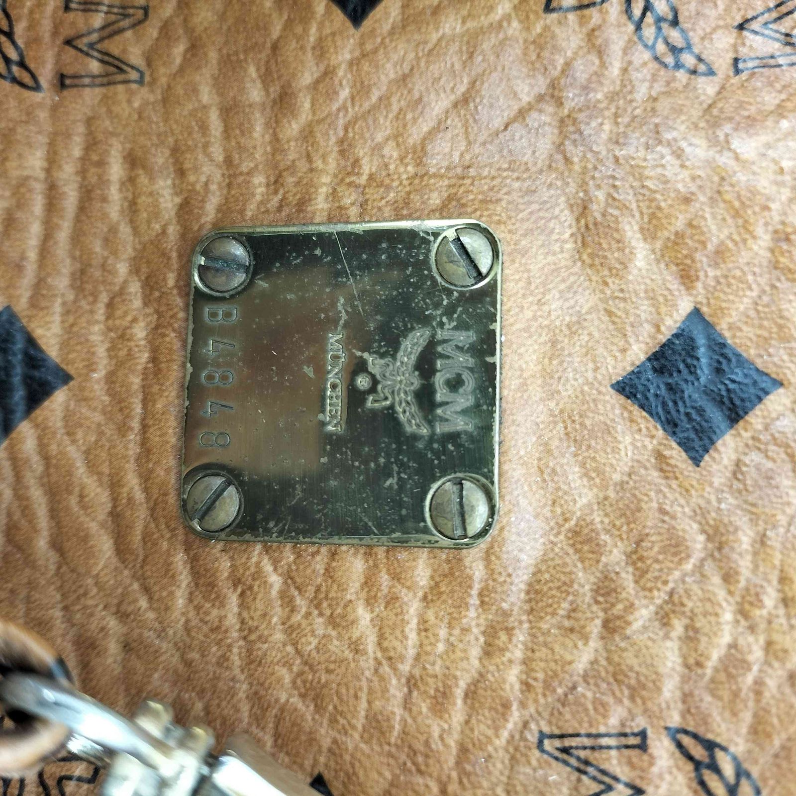 MCM エムシーエム ミニボストンバッグ ヴィセトス柄 レザー プレート MCM（エムシーエム） エム シー エム ヴィセトス ロゴグラム ミニ