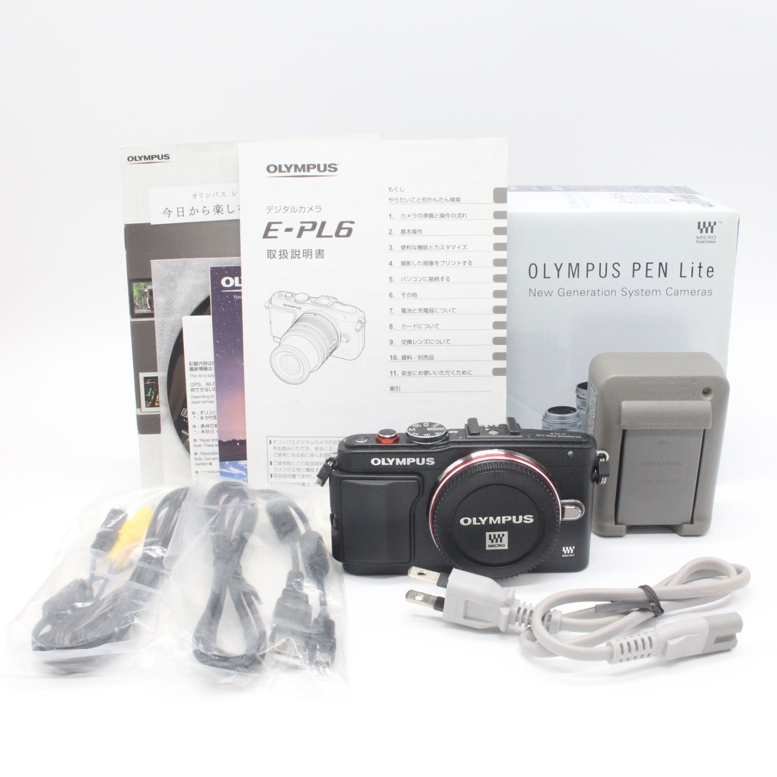 美品・ショット数：635回、ボディケース、箱付き】 OLYMPUS E-PL6