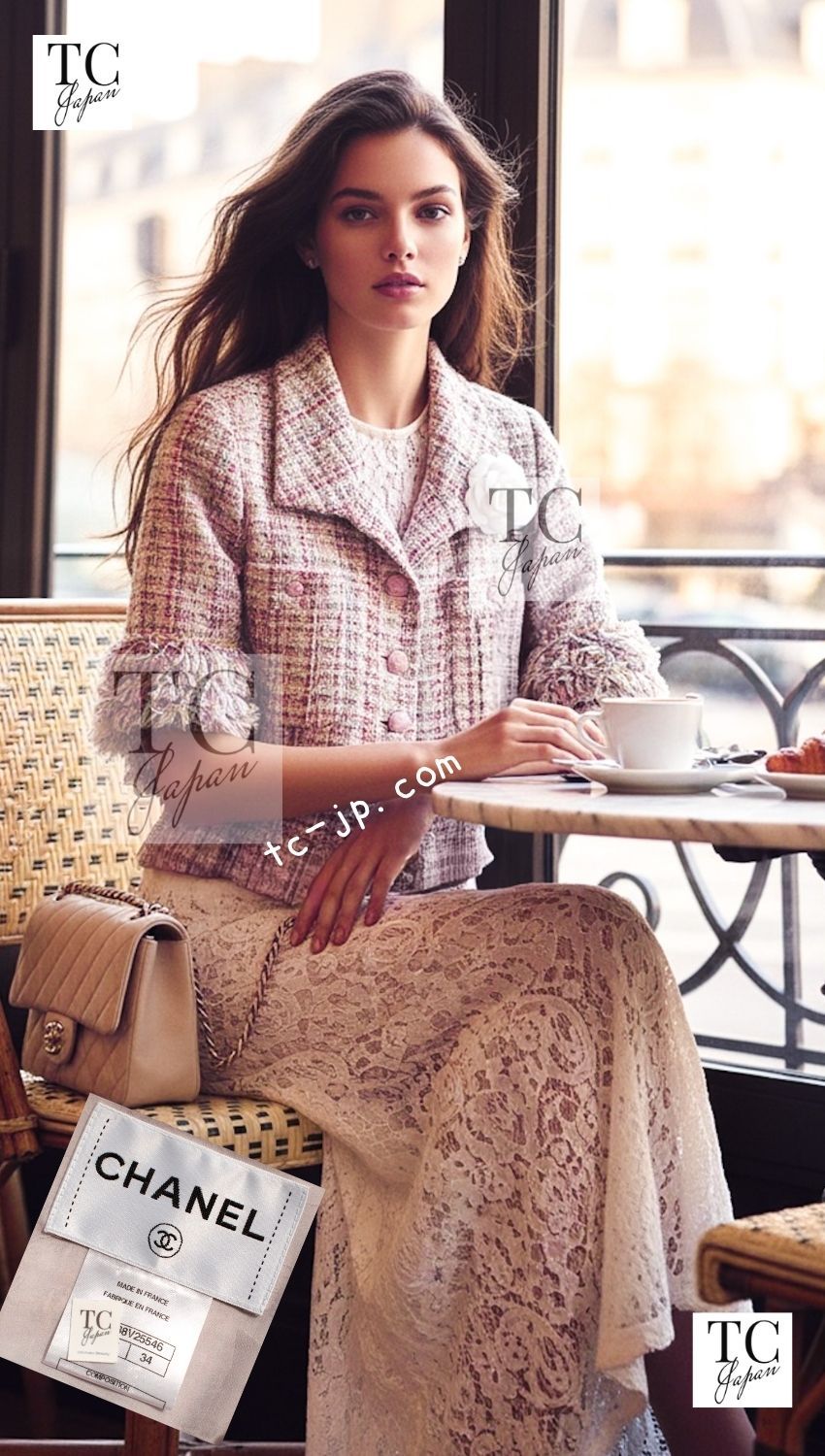 シャネル スーツ CHANEL ローズガーデン ルサージュ ピンク ツイード ジャケット スカート カメリアボタン カール・ラガーフェルド 貴重 美品 34 36 38 CHANEL（シャネル） スーツ ローズガーデン ルサージュ ピンク