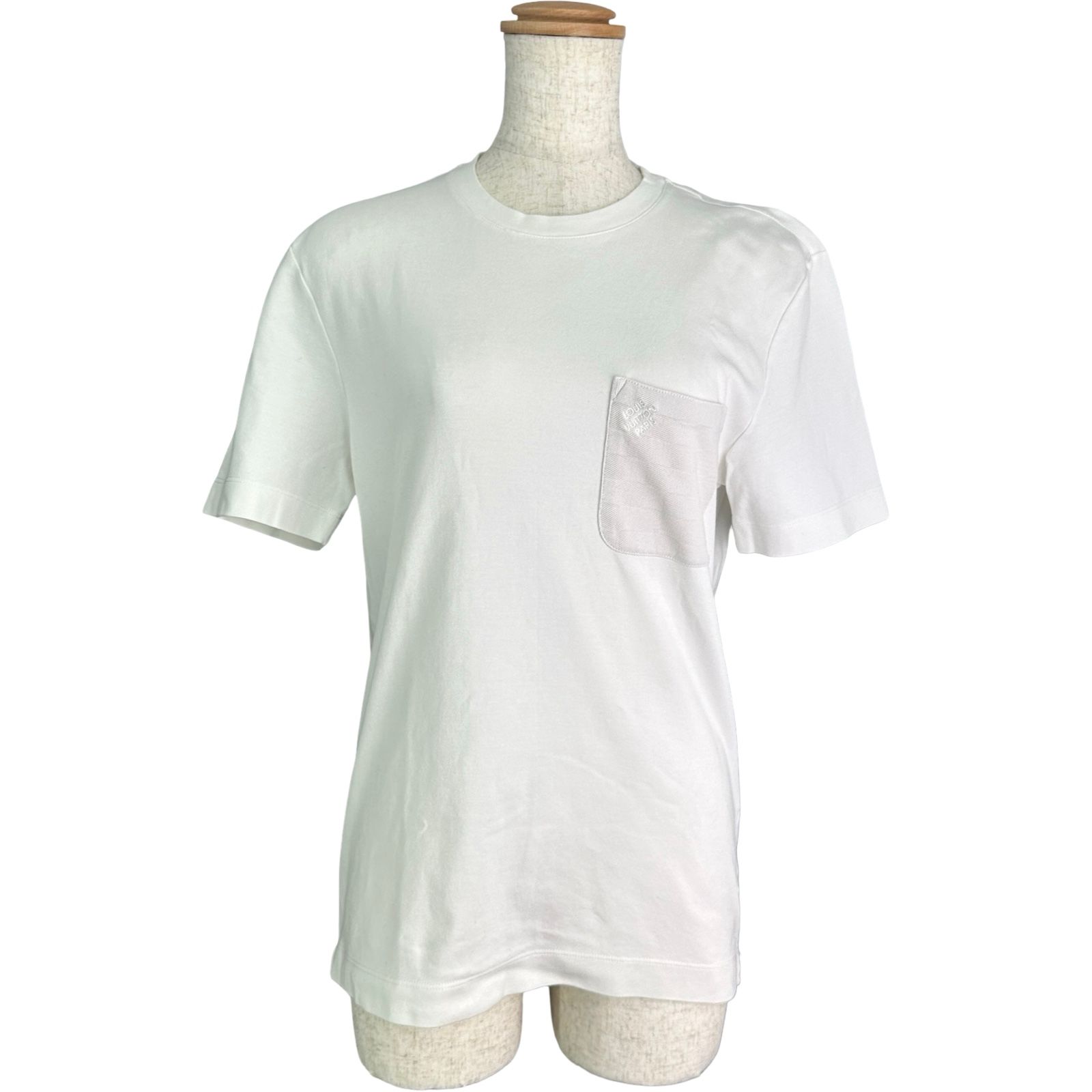ルイ・ヴィトン LOUIS VUITTON ダミエポケットTシャツ H6Y45W ホワイト 