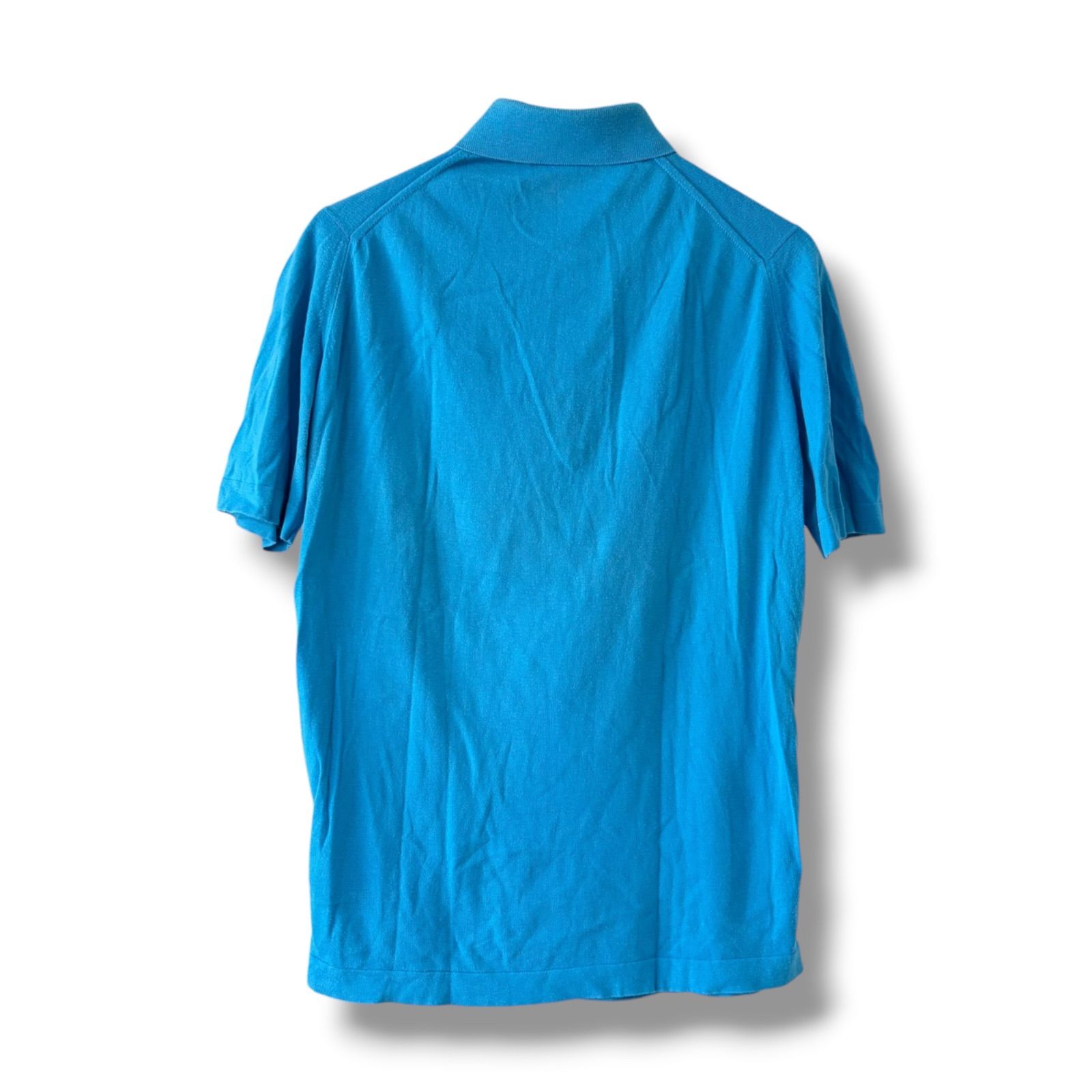 JOHN SMEDLEY ジョンスメドレー ブルー 英国製 シーアイランドコットン 