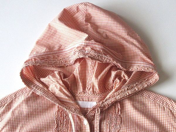 PINK HOUSE ピンクハウス ロゴ刺繍 ピコフリル ピンタック コットン