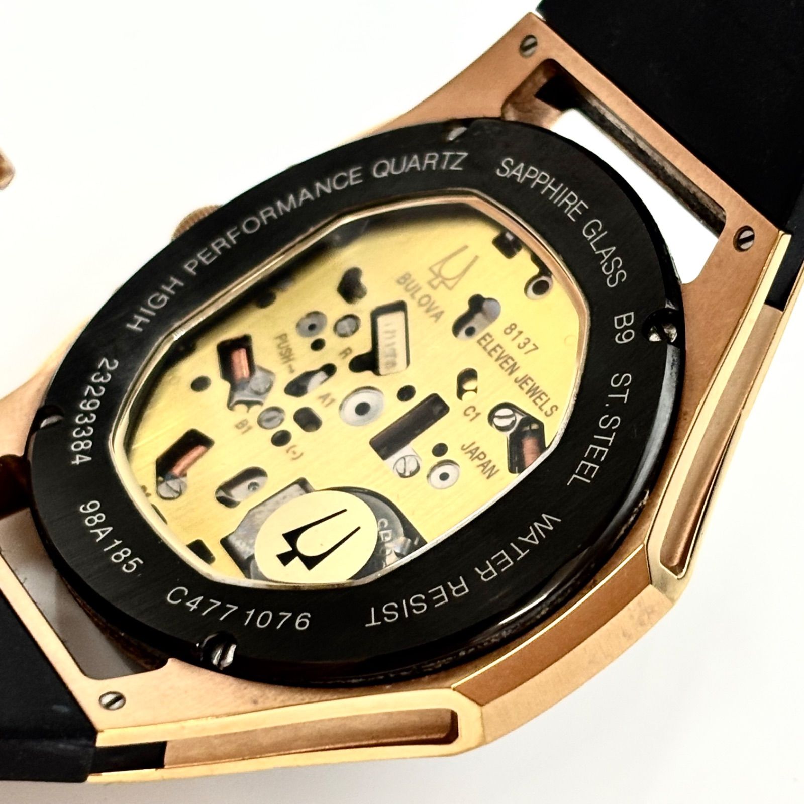 稼働/極美品/箱付き】BULOVA/ブローバ 腕時計 CURV/カーブ クロノ 
