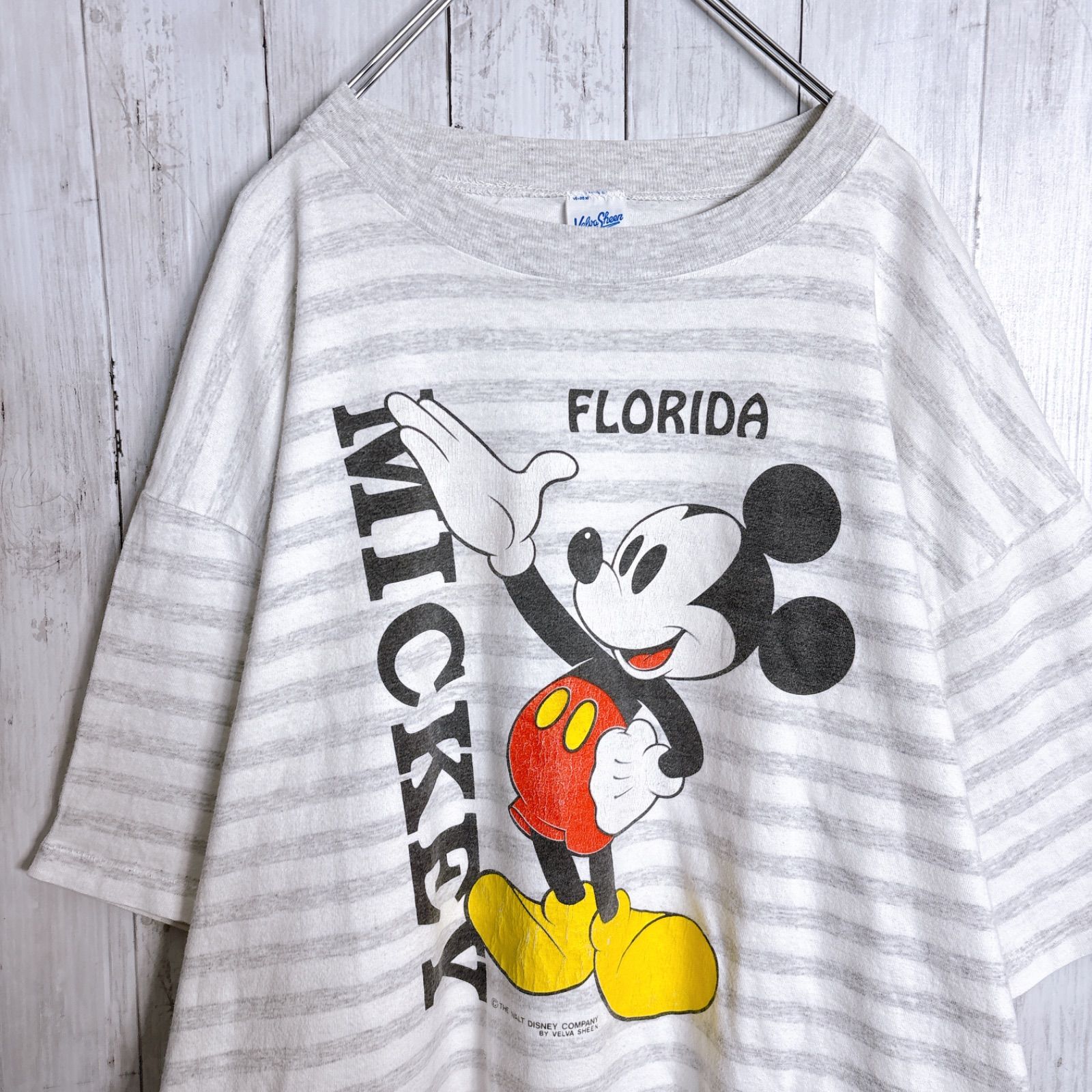 入手困難】90s Disney Vintage USA製 古着 Velva sheen ミッキーマウス 