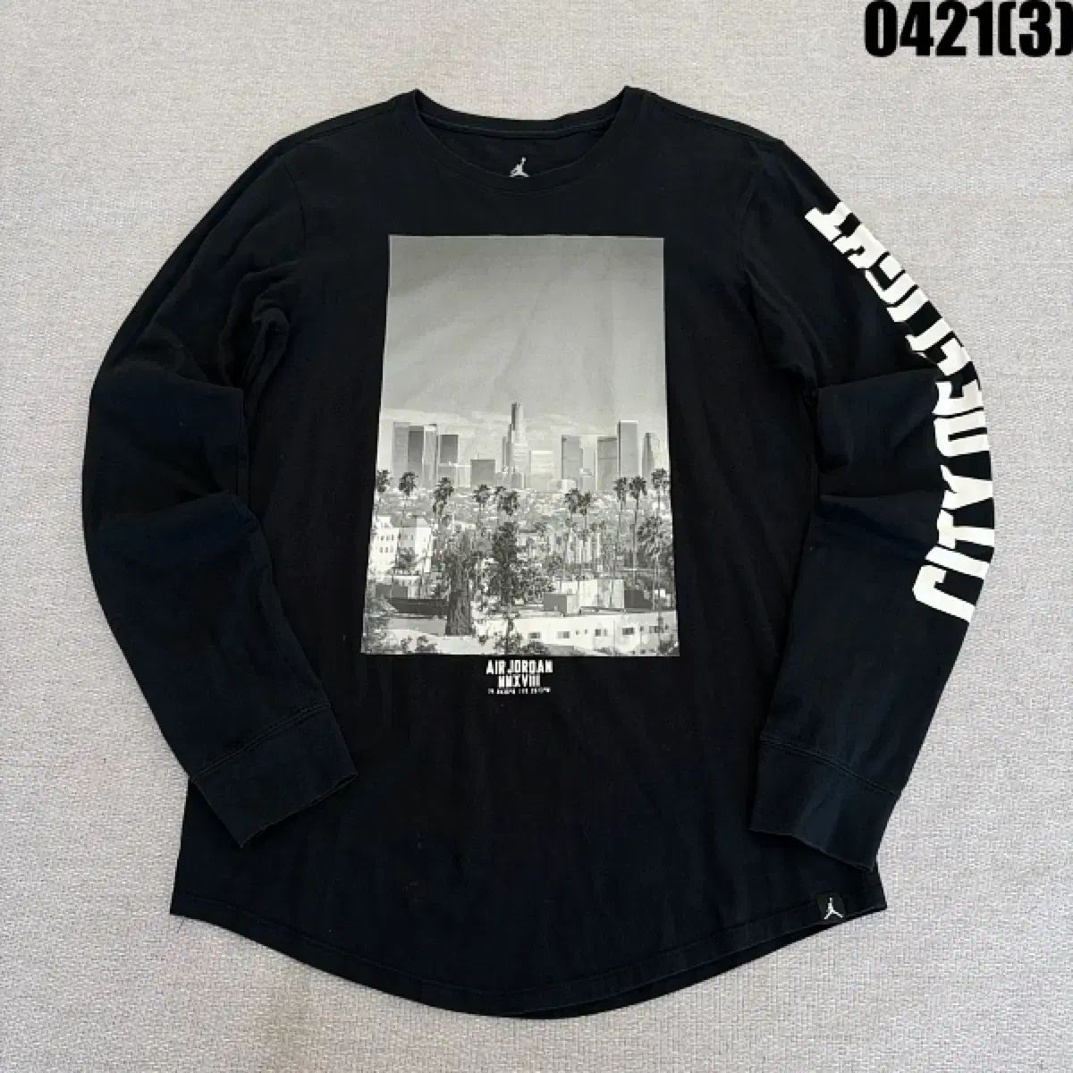 S ジョーダン シティ スカイライン ブラック 長袖 Tシャツ 0421(3)