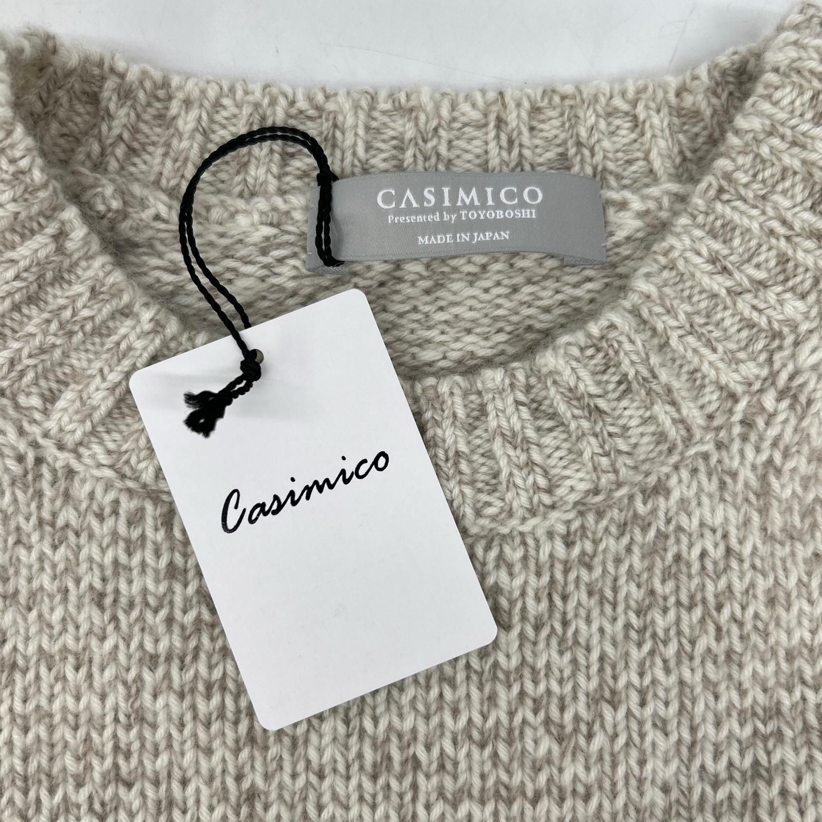 CASIMICO カシミコ  CASI-2526 ﾍﾞｰｼﾞｭ杢 ｶｼﾐﾔ100 ﾆｯﾄｾｰﾀｰ F CASIMICO カシミコ CASI-2526 ﾍﾞｰｼﾞｭ杢 ｶｼﾐﾔ100 ﾆｯﾄｾｰﾀｰ Fの通販 by