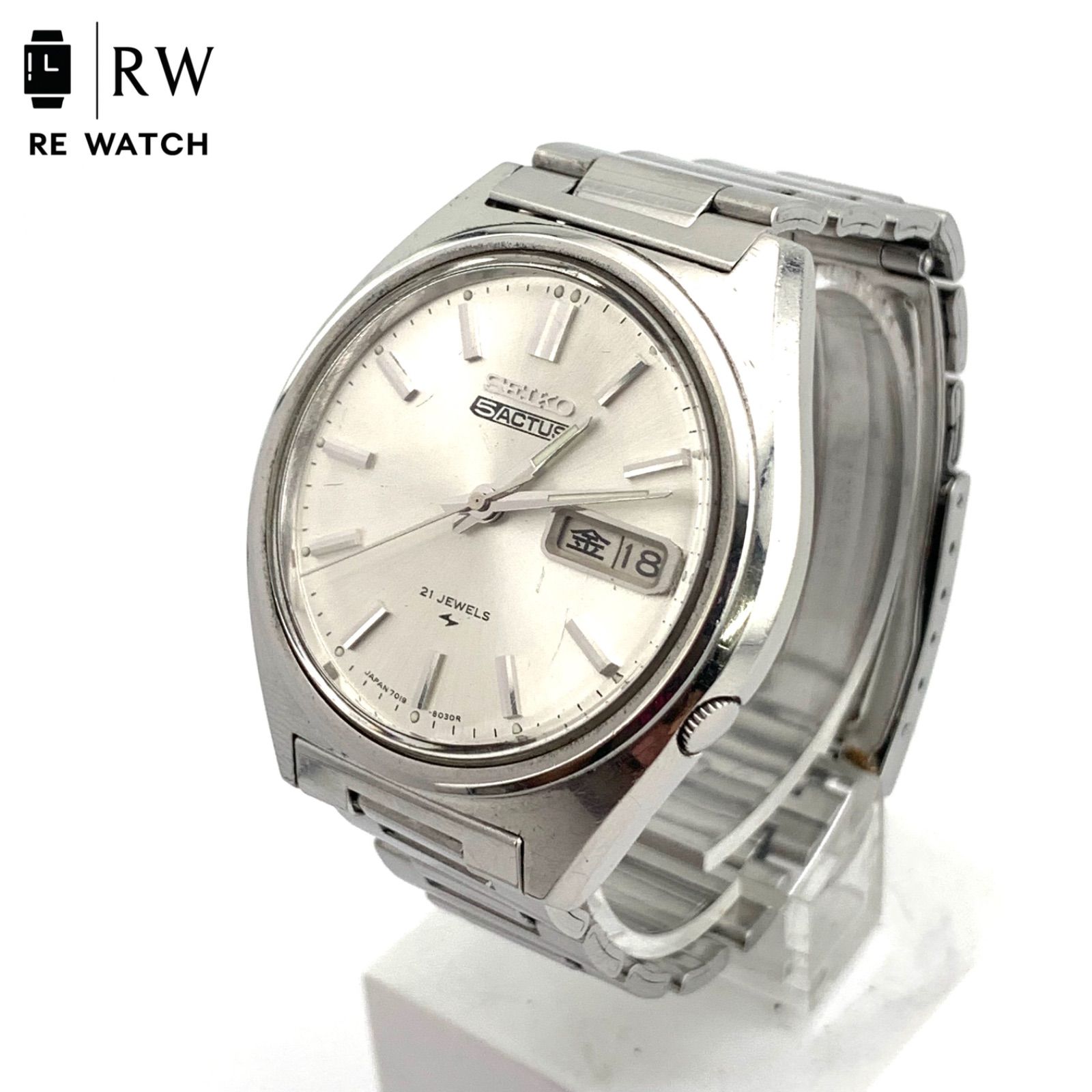 中古】SEIKO 5 ACTUS 7019-8010 自動巻き腕時計 シルバー - メルカリ