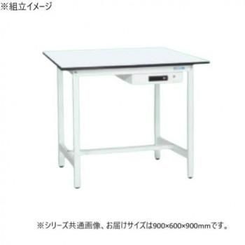 サカエ 軽量立作業台KADタイプ 抗菌加工 キャビネット1段付 900×600