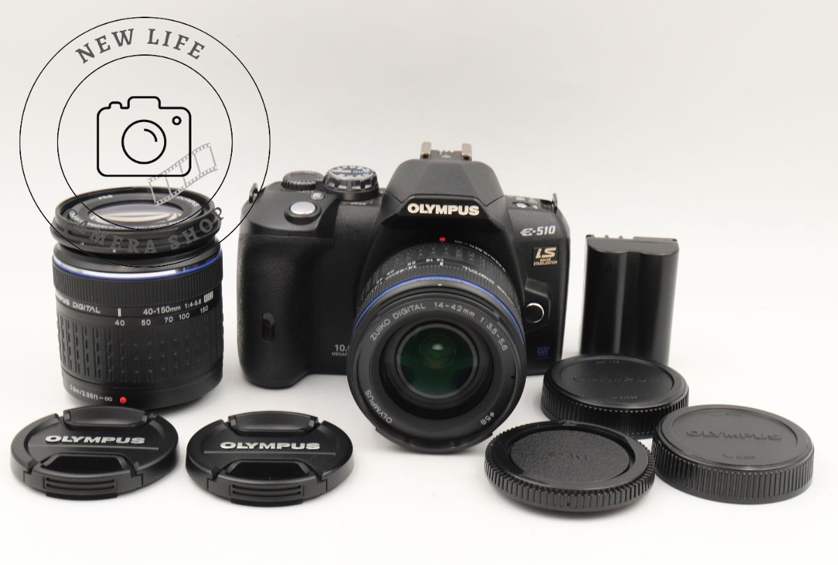 ｼｬｯﾀｰ回数 1625回 極上品☆オリンパス OLYMPUS E-510 ダブルレンズ